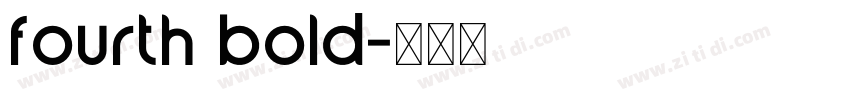 fourth bold字体转换